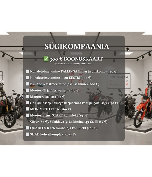 SÜGISKAMPAANIA – 300 € BOONUSKAART 